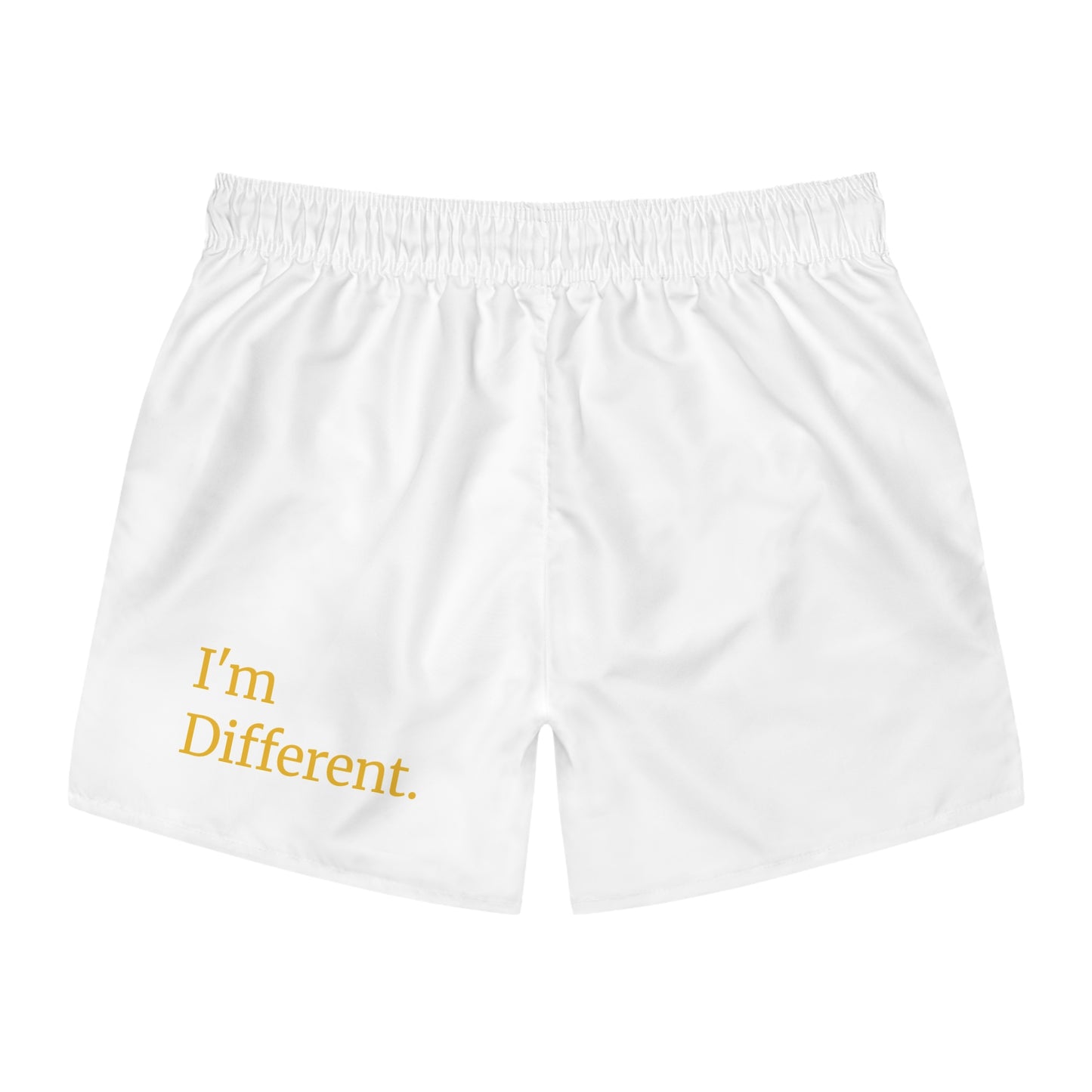 swim trunks white & gold