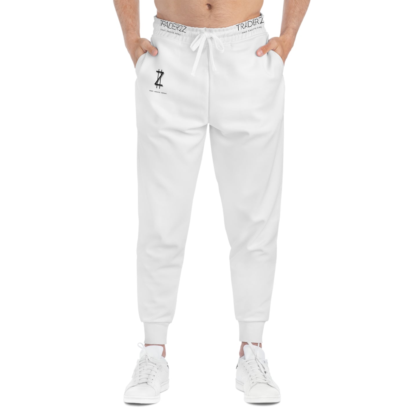 Men's White Athletic Joggers - 'I'm Different.' Statement Joggers for Comfort and Style